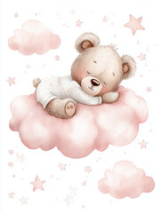 baby girl with teddy bear