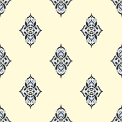 Hand drawn tribal seamless pattern, Colorful cultural symbolism, ideal for textile, fashion, and graphic design, illustration wallpaper