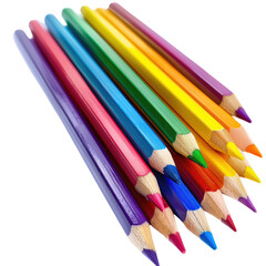 Colorful pencils clustered together