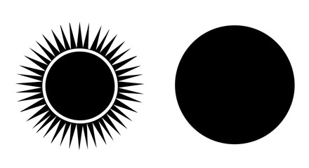 Fototapeta premium Sun and Moon in contrast on a seamless field.