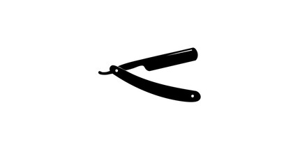 Obraz premium A simple straight razor on a clean backdrop.