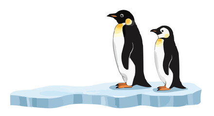 Obraz premium penguin with ice cream