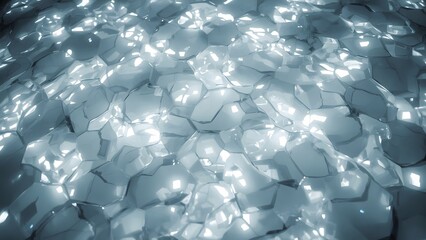 Fototapeta premium Abstract Hexagon Light Floor