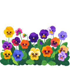 Colorful Pansies In Floral Arrangement