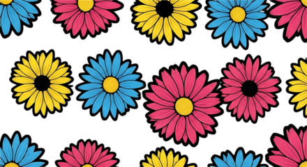 Colorful flower pattern background