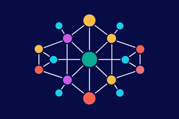 atom model on white background