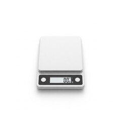 A simple white electronic scale isolated on white