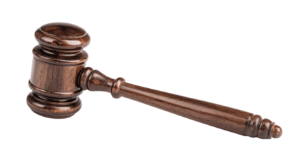 Dark Wood Gavel for Legal and Auction Purposes