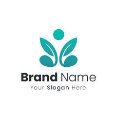 Beautifully Crafted Abstract Nature Inspired Person Logo Design For Your Business Branding Needs