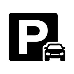 car parking sign, parking icon vector