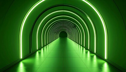 Futuristic green tunnel (1)