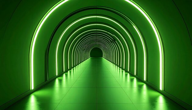 Futuristic green tunnel (1)