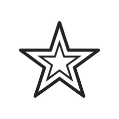 shining star editable stroke outline icon isolated vector art