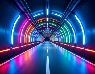 Futuristic neon tunnel (2)