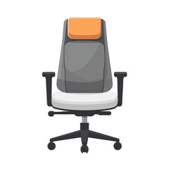 Gray And White Pixel Art Office Chair Illustration