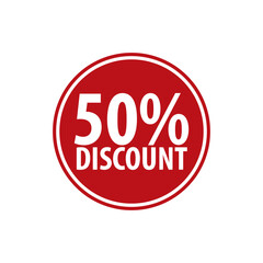Design Round Shapes Discount Big Sale 50% vector