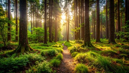 Obraz premium morning in the forest