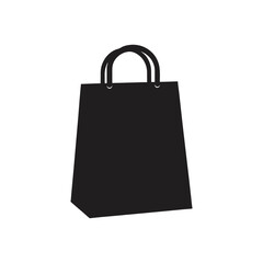 shopping bag icon black minimalist icon isolated vector art