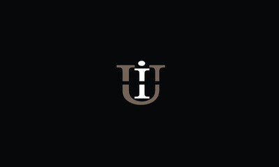 Obraz premium IU,UI,I,U,U,I abstract, letters, logo, monogram, style, symbols, ambitions, icons, 