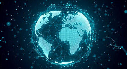 Digital globe representing global connectivity and networking concepts