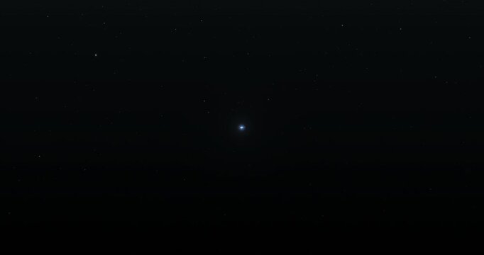 Celestial bodies passing by in outer space