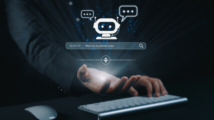 AI assistant with voice chat interface, combining smart chatbot, voice command, and AI-powered...