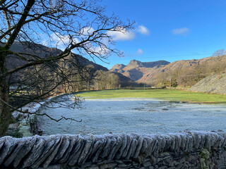 Village of Chapel Style in winter. English Lake District
