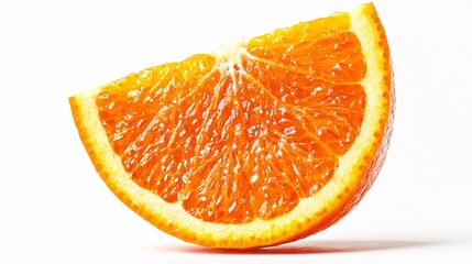 Fresh Orange Slice Isolated on White Background
