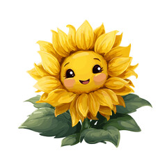 Sunflower Clipart, Vector Logo, Icon