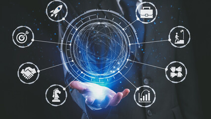 Startup launch and business growth concept, rocket symbolism, entrepreneurship, startup innovation,...