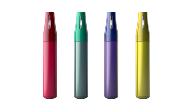 Sleek colorful vape pens offer stylish modern vaping experience and portable convenience