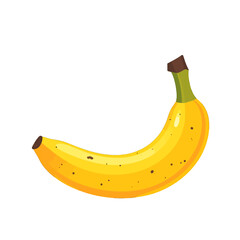 Single Ripe Banana Illustration