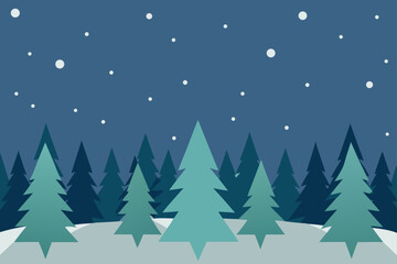 Obraz premium snowflakes in silent pine woods