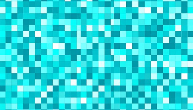 Abstract pixelated teal background