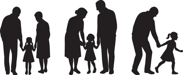 Guiding Hands – 4 Scene Child-Adult Silhouette Collection