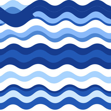 Abstract Blue and White Wave Pattern Background