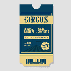 Vintage circus ticket .Vector
