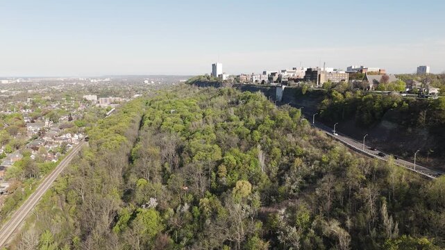 city of Hamilton
border the mountain