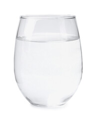 Glass with dirty water isolated on white