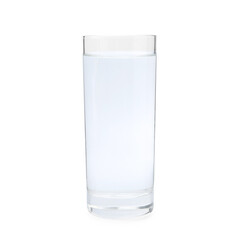 Glass with dirty water isolated on white