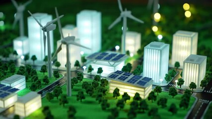 Illuminated miniature city model