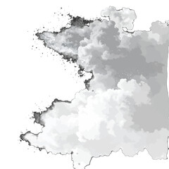 Abstract Grey And White Cloudscape