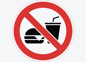 No food or drink allowed sign
