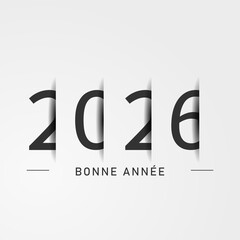 Bonne année - meilleurs vœux 2026 - vecteur pour affiche bannière salutation et célébration du nouvel an 2026.