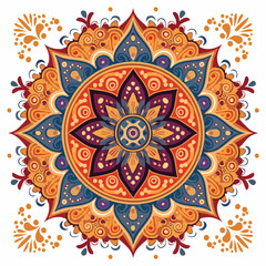 Traditional Batik Pattern Isolated on White Background &ndash; Aesthetic Indonesian Textile Design with Intricate Floral and Geometric Motifs for Fabric, Print, Culture, and Decorative Projects