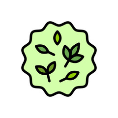 Handmade soap color icon. A bar of homemade floral and herbal soap. Eco products for spa beauty. Natural cosmetics. Vector isolated illustration of cosmetic hygiene product.