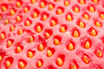 Fresh ripe strawberry as background, macro view