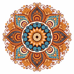 Fototapeta premium Traditional Batik Pattern Isolated on White Background – Aesthetic Indonesian Textile Design with Intricate Floral and Geometric Motifs for Fabric, Print, Culture, and Decorative Projects