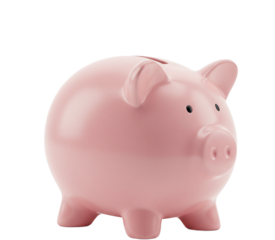 Cute pink piggy bank designed for saving money and encouraging savings habits.