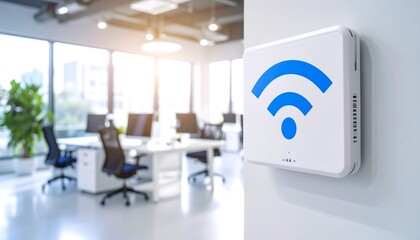 Modern office wifi sign